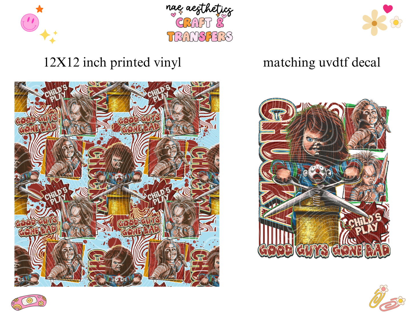 PRINTED VINYL SHEET WITH MATCHING UVDTF #53