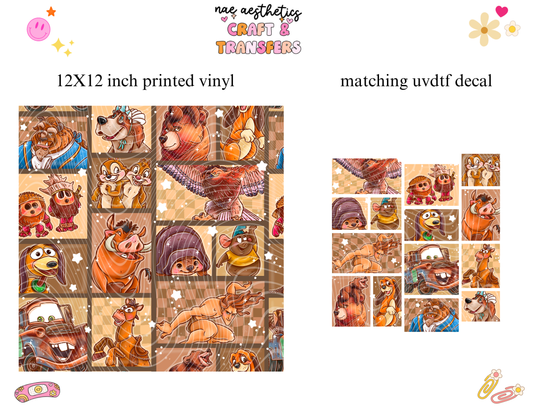 PRINTED VINYL SHEET WITH MATCHING UVDTF #71