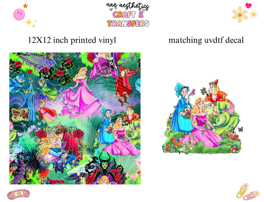 PRINTED VINYL SHEET WITH MATCHING UVDTF #73