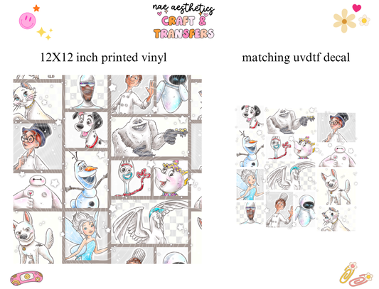 PRINTED VINYL SHEET WITH MATCHING UVDTF #75