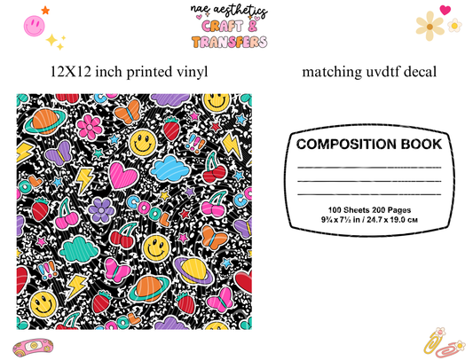 PRINTED VINYL SHEET WITH MATCHING UVDTF #76