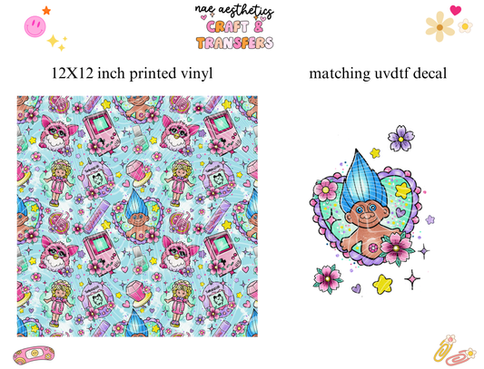 PRINTED VINYL SHEET WITH MATCHING UVDTF #80