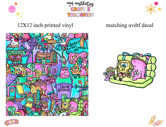PRINTED VINYL SHEET WITH MATCHING UVDTF #82