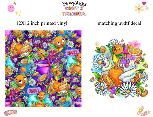PRINTED VINYL SHEET WITH MATCHING UVDTF #84