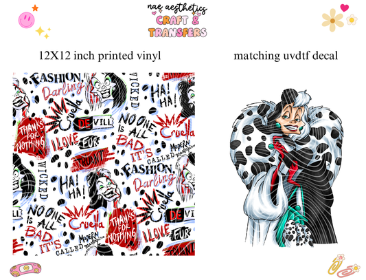 PRINTED VINYL SHEET WITH MATCHING UVDTF #91