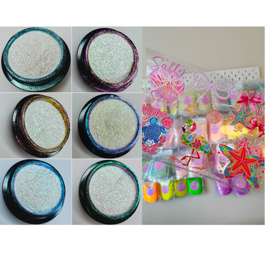 ILLUMINATION PIGMENT BUNDLE - 6 COLOURS WITH FREE UVDTF SHEET