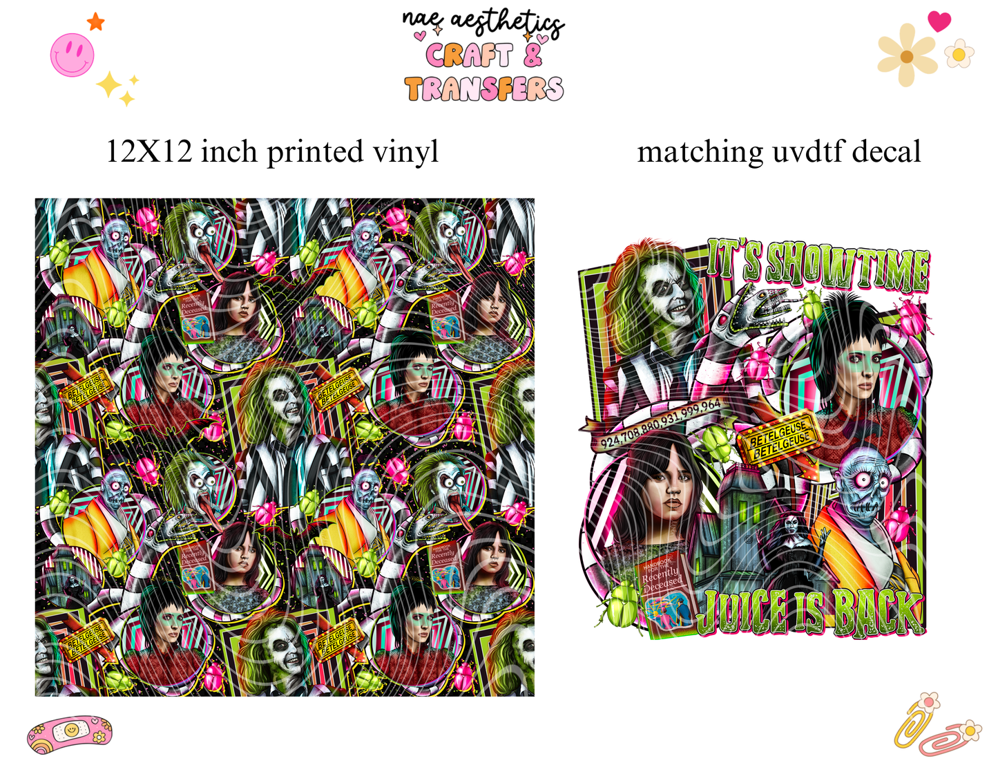 PRINTED VINYL SHEET WITH MATCHING UVDTF #251