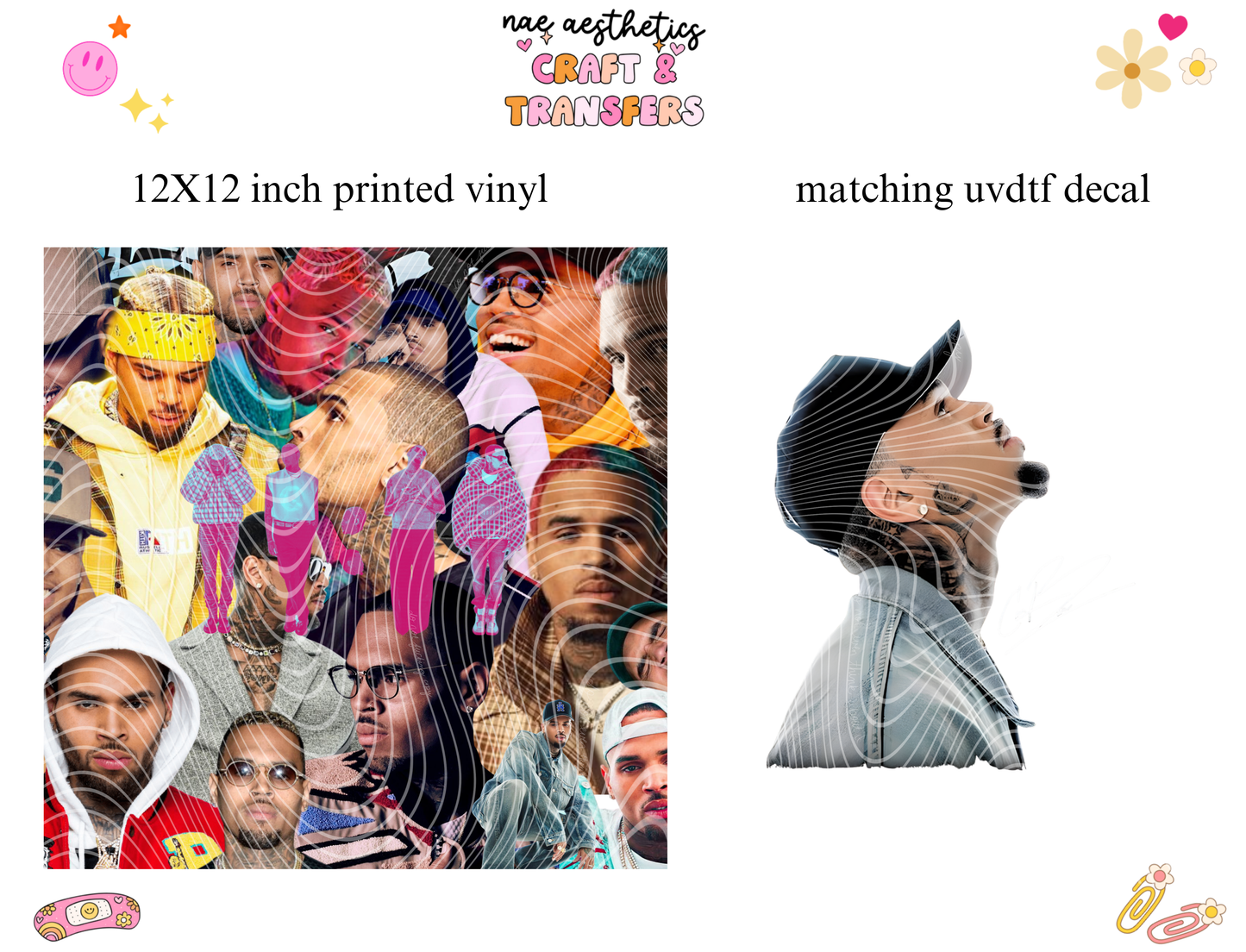 PRINTED VINYL SHEET WITH MATCHING UVDTF #258