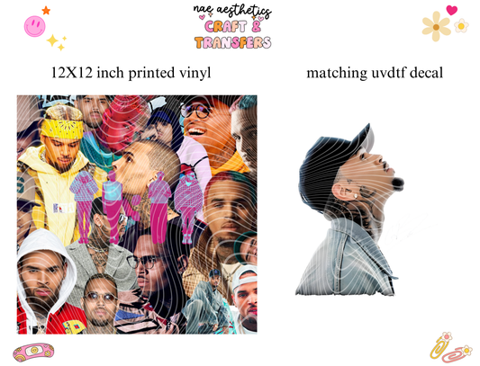 PRINTED VINYL SHEET WITH MATCHING UVDTF #258
