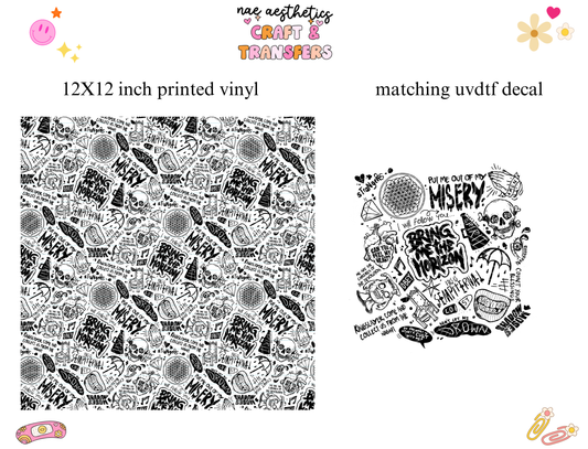 PRINTED VINYL SHEET WITH MATCHING UVDTF #266