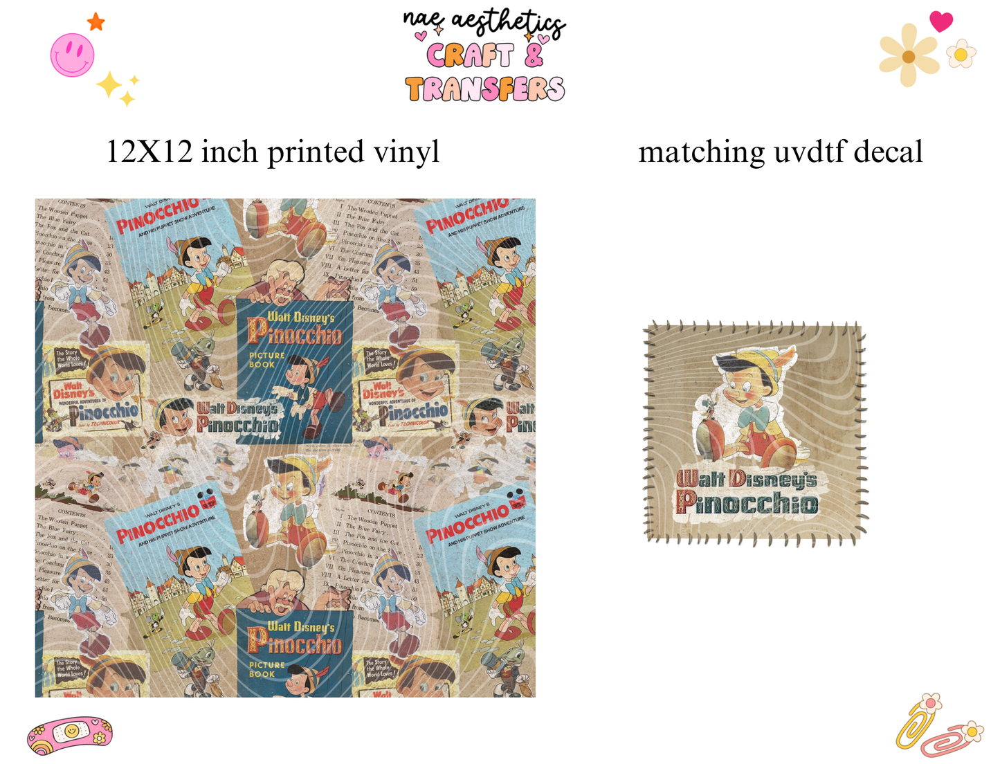 PRINTED VINYL SHEET WITH MATCHING UVDTF #275