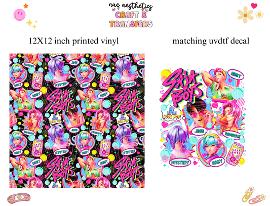 PRINTED VINYL SHEET WITH MATCHING UVDTF #304